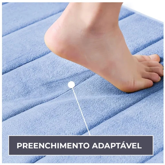 Tapete de Banheiro Antiderrapante com Relevo e Espuma de Memória