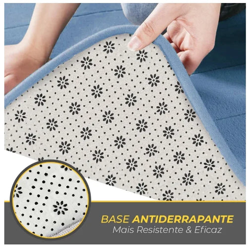 Tapete de Banheiro Antiderrapante com Relevo e Espuma de Memória